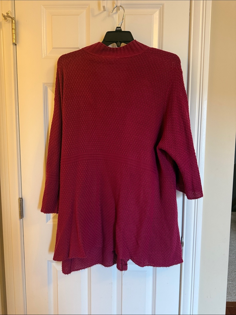 Liz & Me Raspberry Knit Button-Front Cardigan - Picture 2 of 5